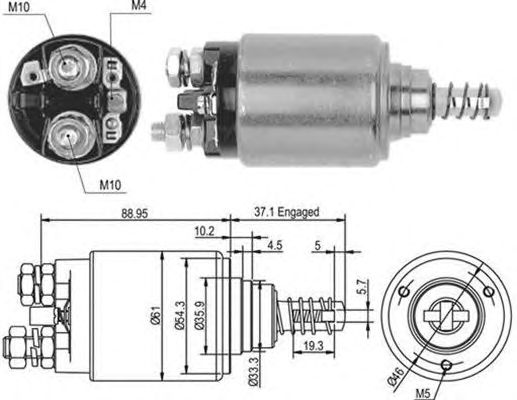 Втягивающее реле MAGNETI MARELLI 940113050376