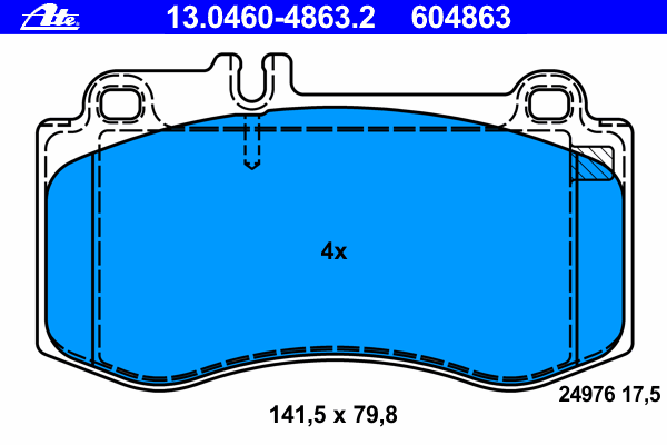 Тормозные колодки ATE 13.0460-4863.2