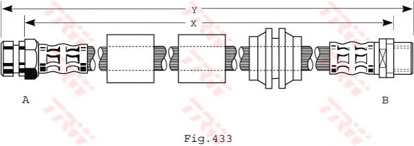 Тормозной шланг TRW PHB440