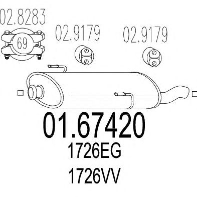 Глушитель MTS 01.67420