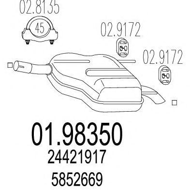 Глушитель MTS 01.98350