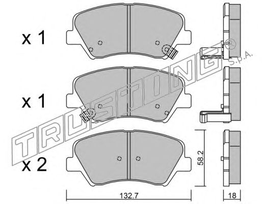 Тормозные колодки TRUSTING 959.0