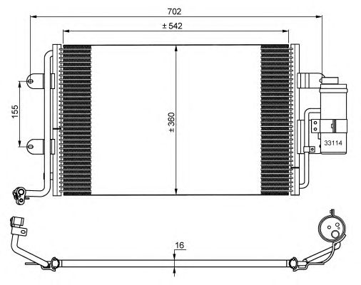 Радиатор кондиционера NRF 35227