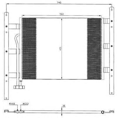 Радиатор кондиционера NRF 35329