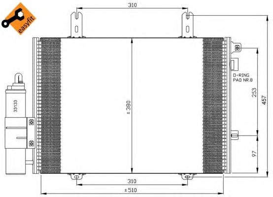 Радиатор кондиционера NRF 35353