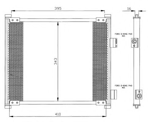 Радіатор кондиціонера NRF 35357