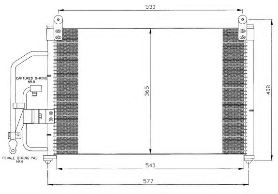 Радіатор кондиціонера NRF 35393