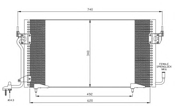 Радіатор кондиціонера NRF 35439