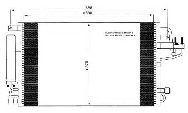 Радиатор кондиционера NRF 35600