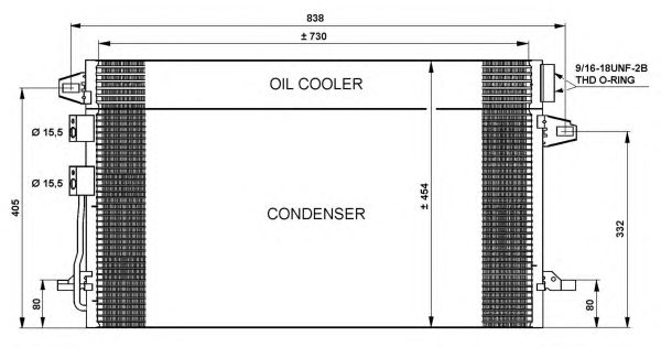 Радиатор кондиционера NRF 35617