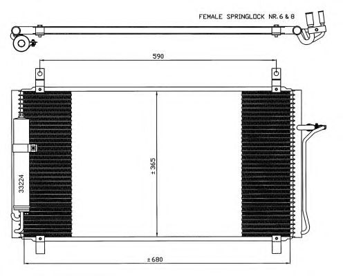 Радіатор кондиціонера NRF 35624