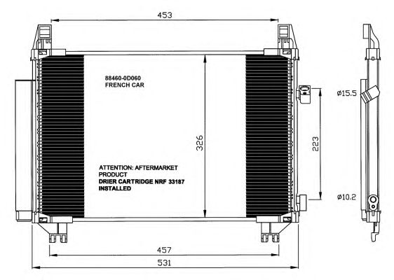 Радиатор кондиционера NRF 35654