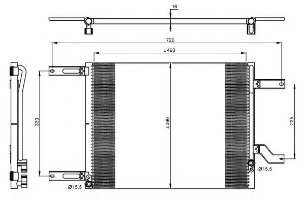 Радіатор кондиціонера NRF 35665