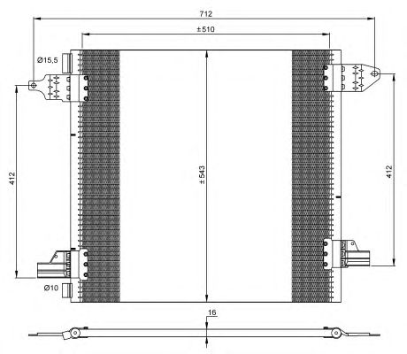 Радиатор кондиционера NRF 35702