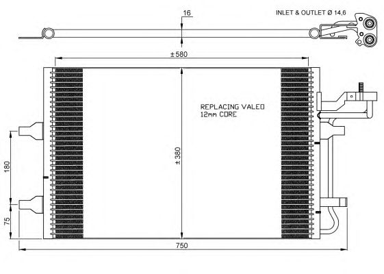 Радиатор кондиционера NRF 35770