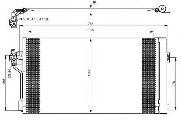 Радиатор кондиционера NRF 35776