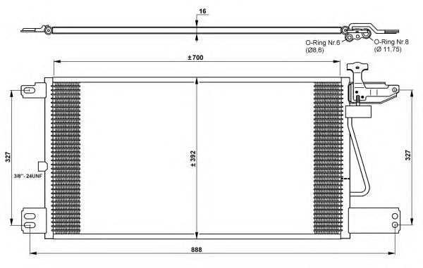 Радиатор кондиционера NRF 35790