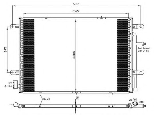 Радиатор кондиционера NRF 35841