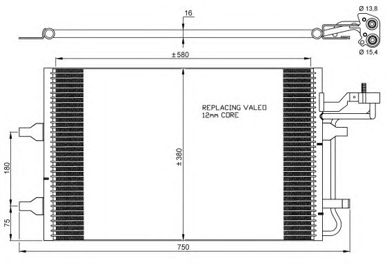 Радиатор кондиционера NRF 35842