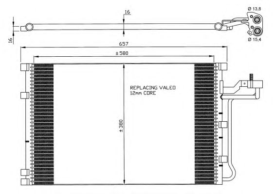 Радіатор кондиціонера NRF 35882