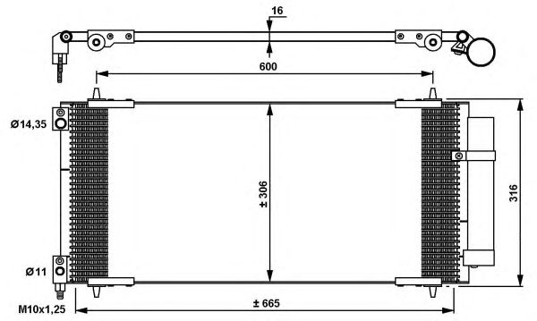 Радиатор кондиционера NRF 35905