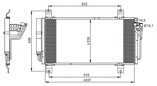 Радиатор кондиционера NRF 35949