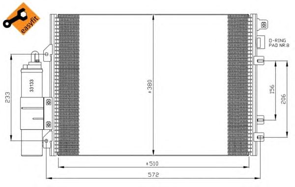 Радиатор кондиционера NRF 35967