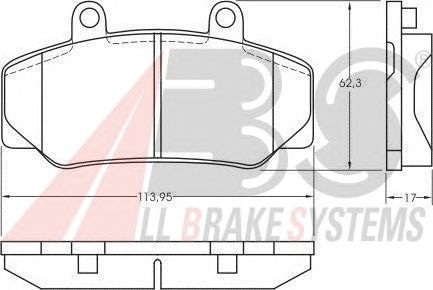 Гальмівні колодки A.B.S. 36177