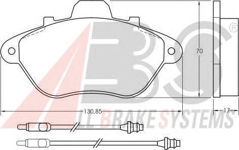 Тормозные колодки A.B.S. 36764