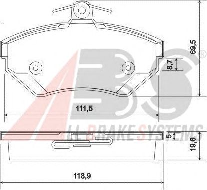 Тормозные колодки A.B.S. 37010