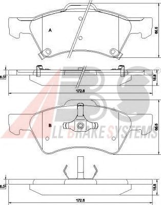 Тормозные колодки A.B.S. 38857