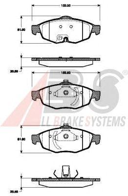 Тормозные колодки A.B.S. 38869
