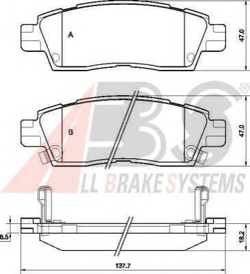 Тормозные колодки A.B.S. 38883