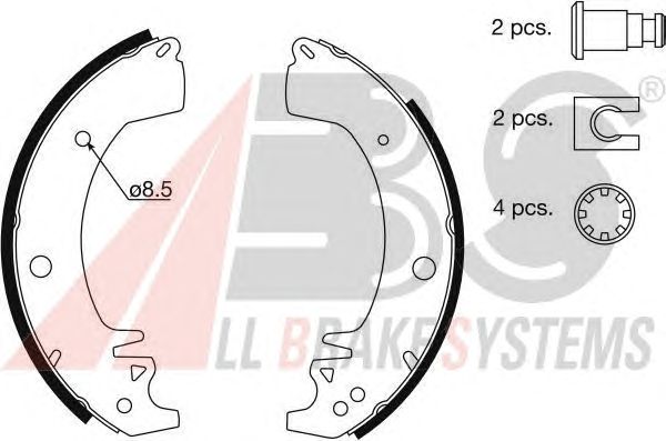 Тормозные колодки A.B.S. 8874