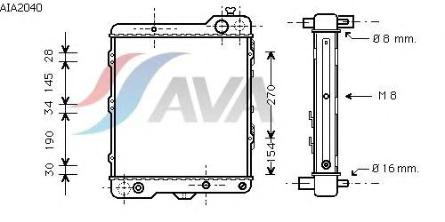 Радиатор, охлаждение двигателя AVA QUALITY COOLING AIA2040