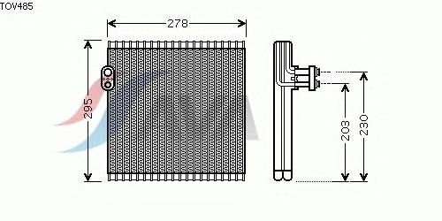 Испаритель кондиционера AVA QUALITY COOLING TOV485