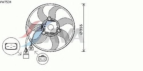 Вентилятор охлаждения AVA QUALITY COOLING VW7534
