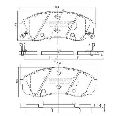 Тормозные колодки NIPPARTS N3600329