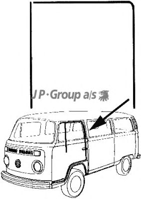 Прокладка, боковое стекло JP GROUP 8186003000
