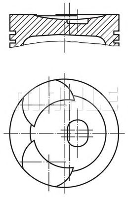 Поршень MAHLE ORIGINAL 002 48 00
