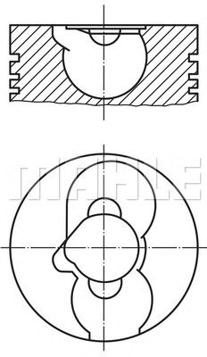 Поршень MAHLE ORIGINAL 228 82 00