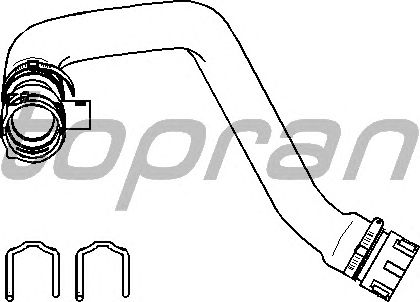Шланг радиатора TOPRAN 501 567