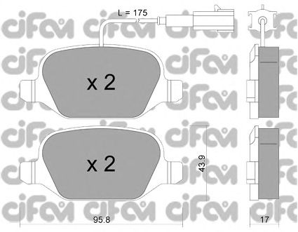 Тормозные колодки CIFAM 822-323-2