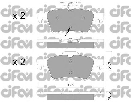 Тормозные колодки CIFAM 822-337-2