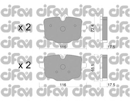 Тормозные колодки CIFAM 822-921-0
