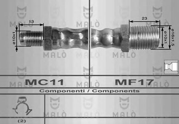 Тормозной шланг MALO 8623
