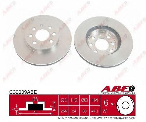 Гальмівний диск ABE C30009ABE
