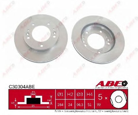Тормозной диск ABE C30304ABE