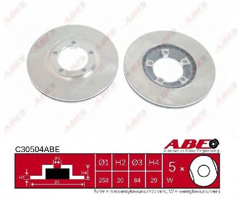 Гальмівний диск ABE C30504ABE