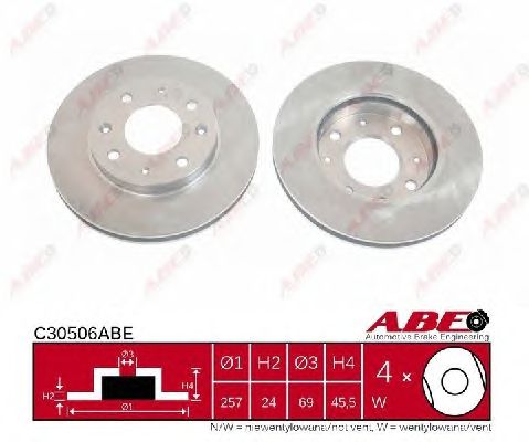 Тормозной диск ABE C30506ABE